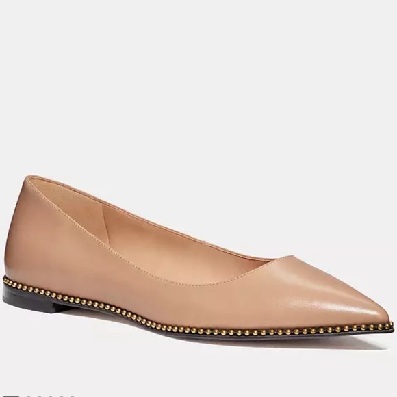 COACH beechwood leather flat shoes size 8.5 - Picture 2 of 12